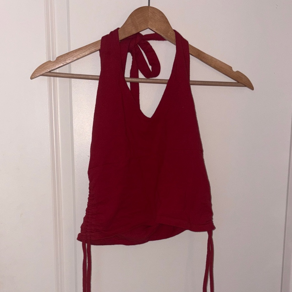 Hollister Red Halter Crop Top